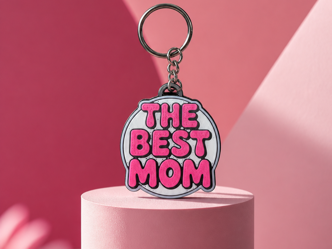 “The Best Mom” keychain
