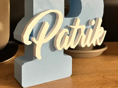 Home decoration with name Patrik - Letter P