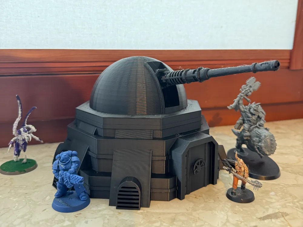 Escenografía en miniatura: Wargaming terrain - Large Planet defence Cannon. Referencia del modelo original.