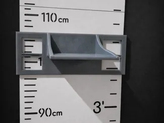 Height marker ruler for IKEA height charts