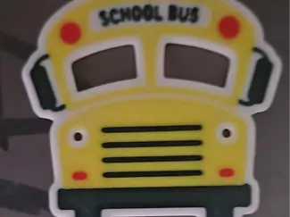 school bus keychain