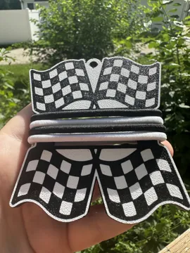 Accesorio para sujetar ligas de cabello: Checkered Flag Hair Tie Holder — vista de referencia 3