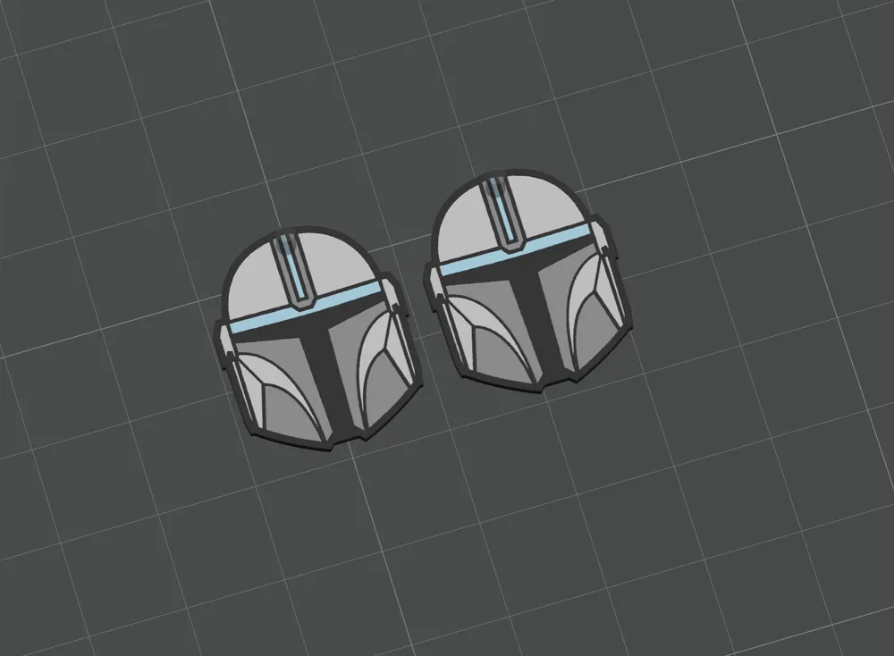 Mandalorian Helmet Earrings by PillePalle MakerWorld