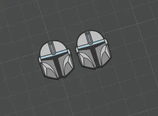 Mandalorian Helmet Earrings