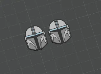 Mandalorian Helmet Earrings