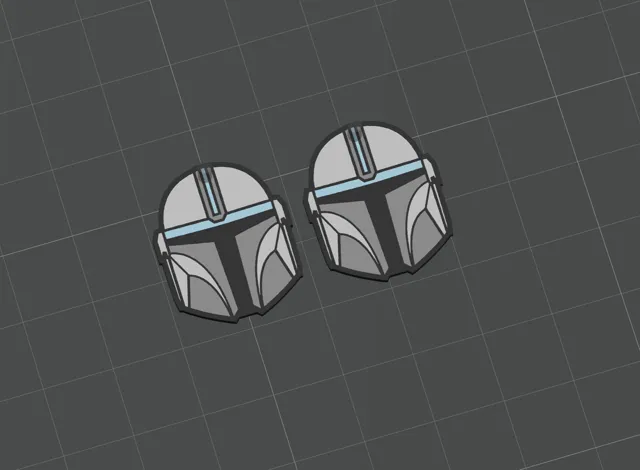 Mandalorian Helmet Earrings