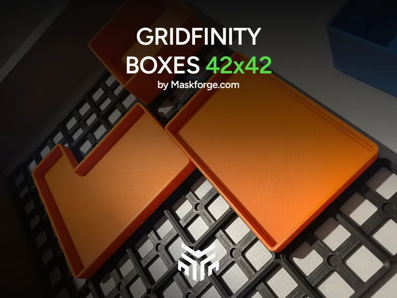 Gridfinity 42×42 Boxes w/ Full & Half Box | Set 3