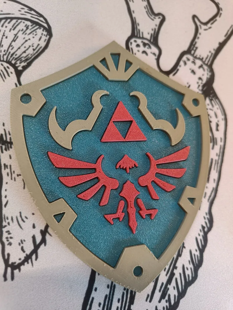zelda shield coaster no multi material & multi material files included