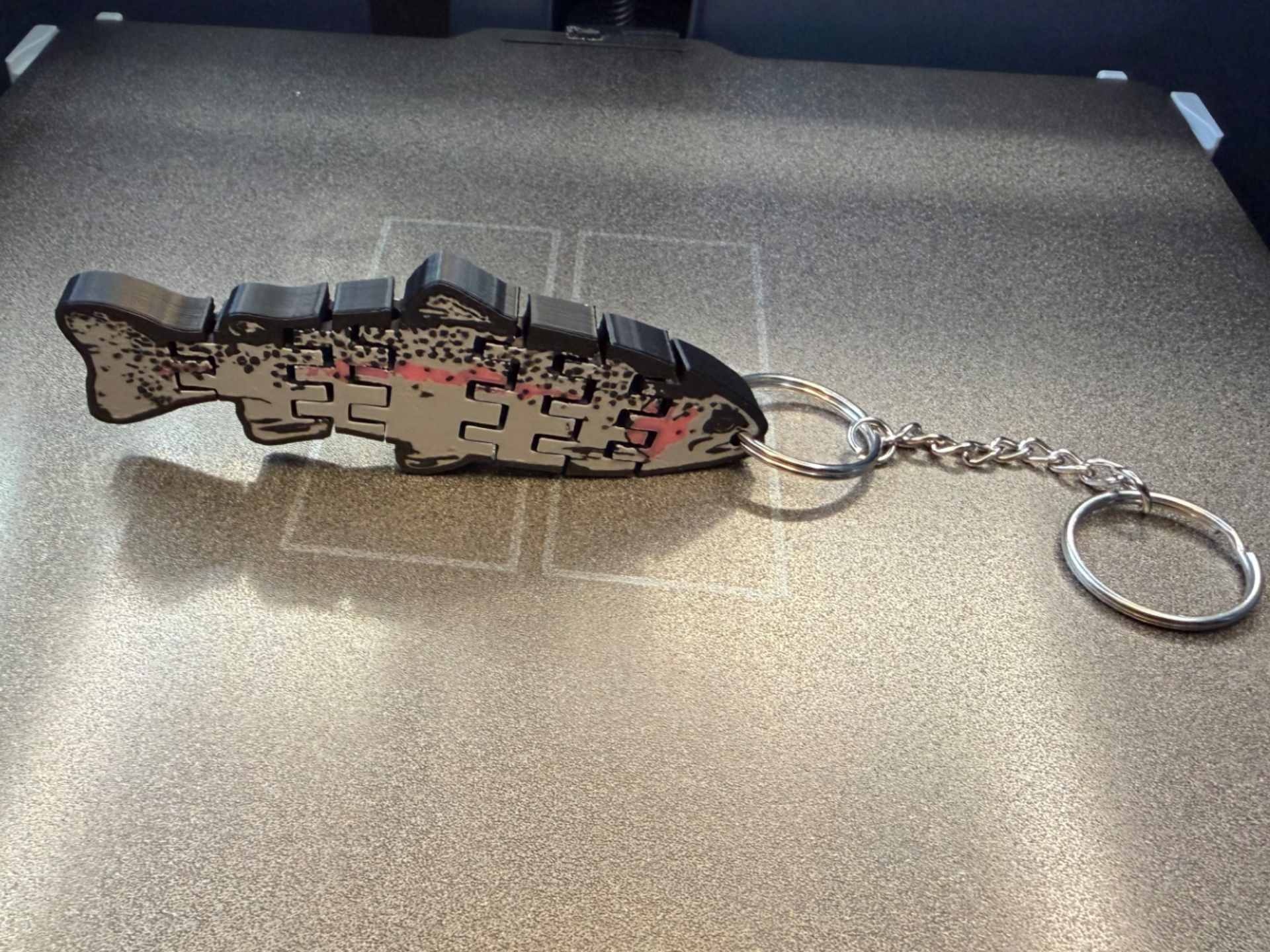 Flexi Rainbow Trout Key Chain