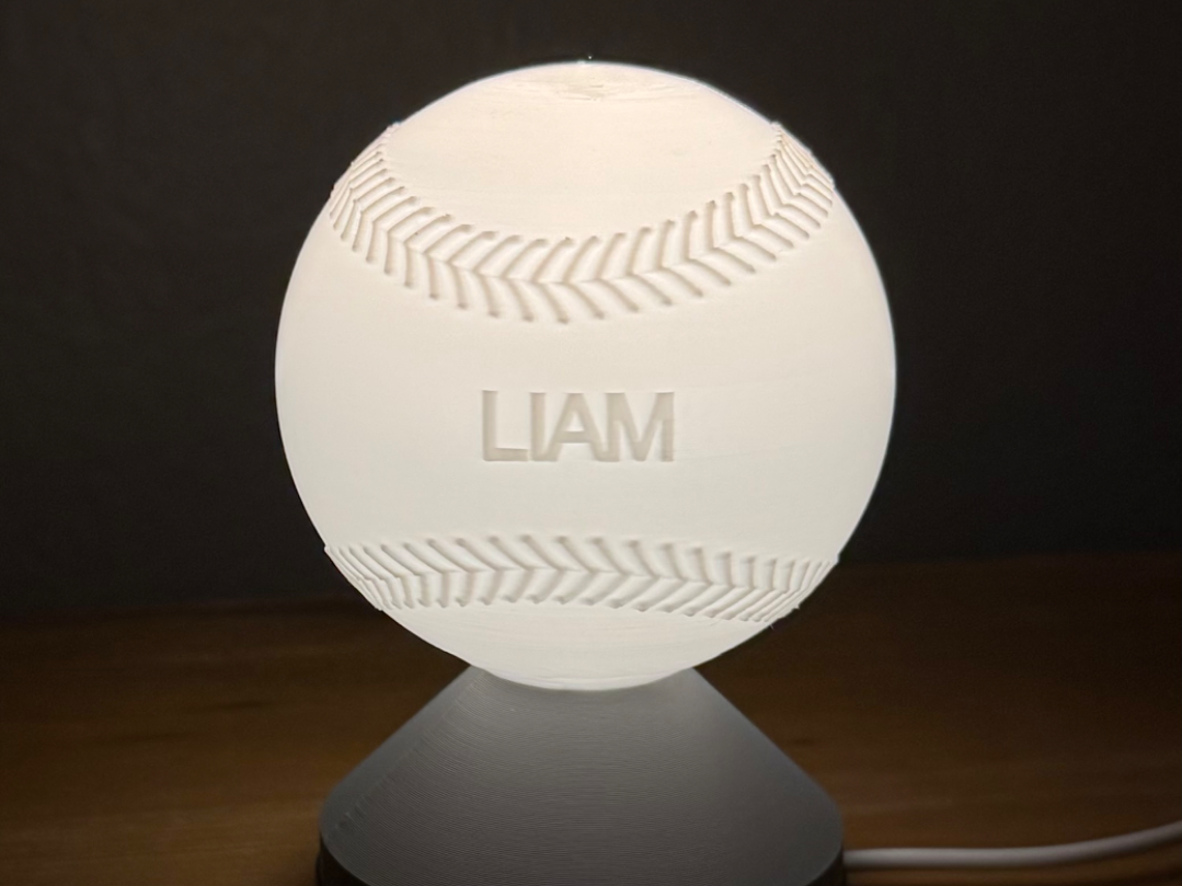 Baseball LED Lamp | Customizable Night Light