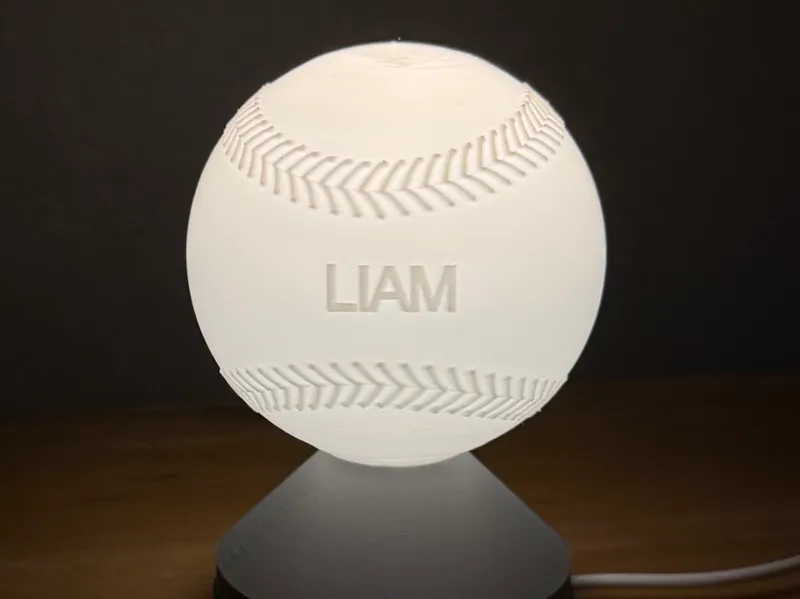 Baseball LED Lamp | Customizable Night Light