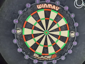 Darts Zahlenring mit großen Zahlen