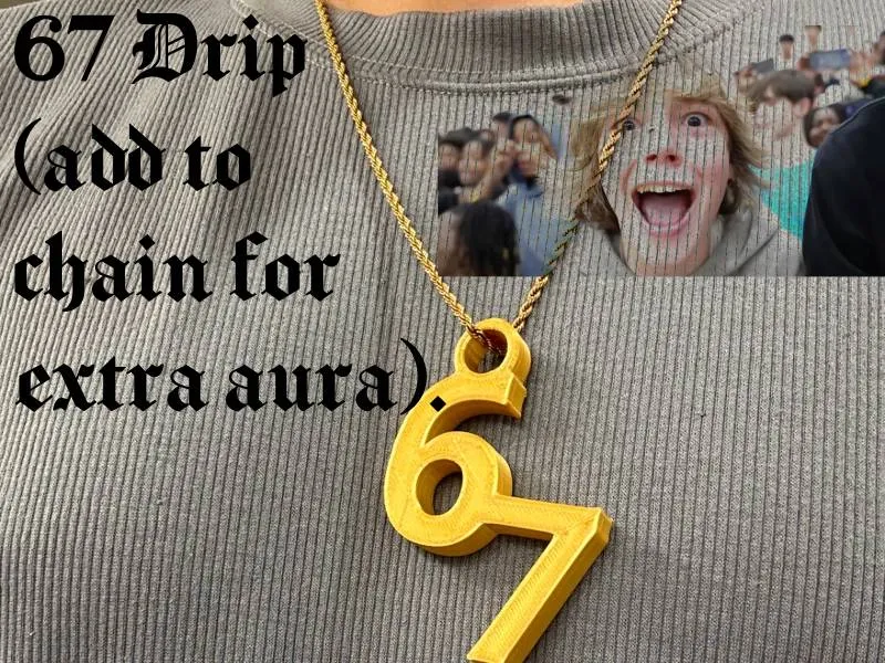 67 Pendant / Necklace Charm (67 Drip)