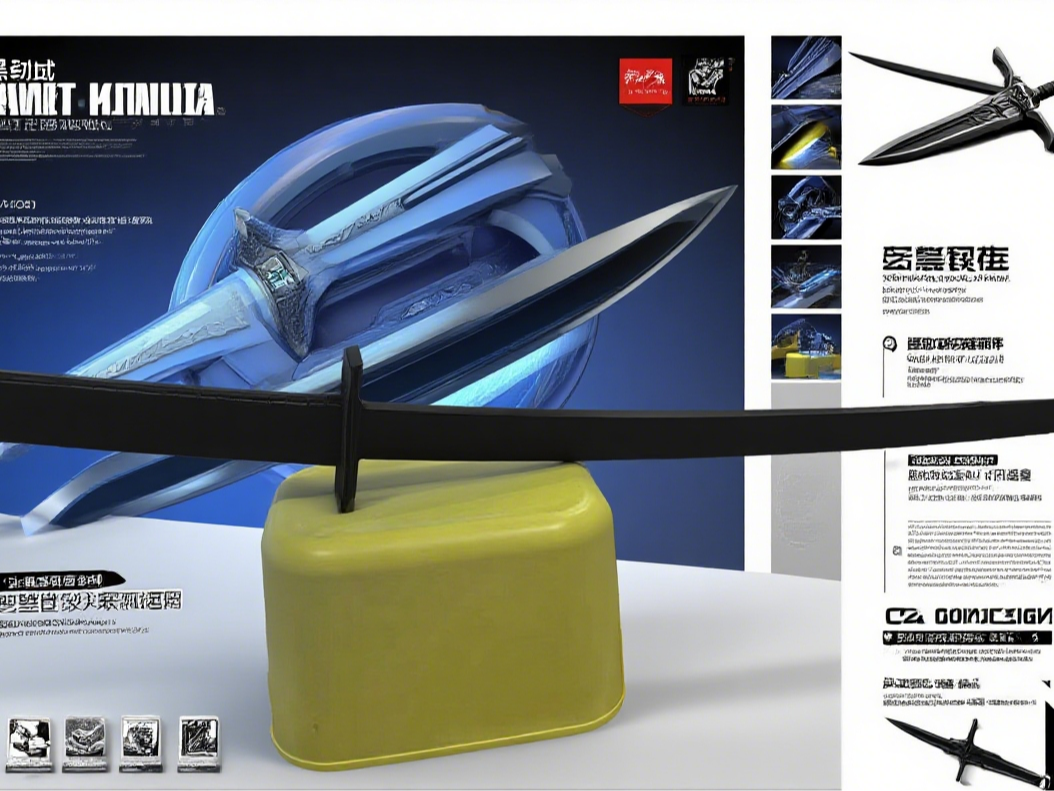 Miniatura 2 do modelo 3D 天锁斩月武士刀