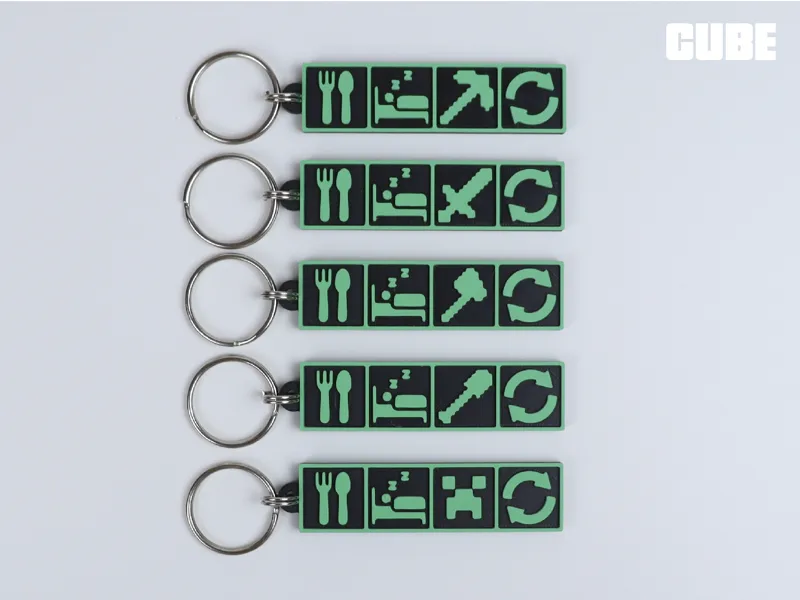 Eat Sleep MINECRAFT Repeat Keychain