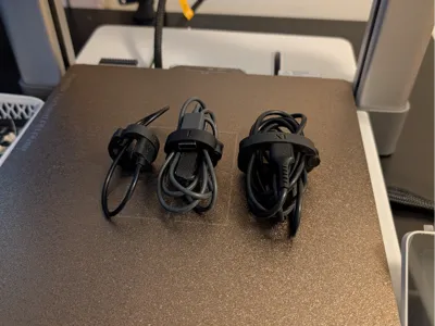Cable clip with inserts to USB A and USB C 3 Sizes