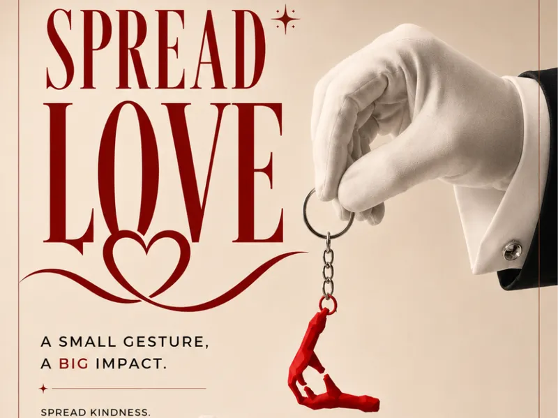 Spread Love Keychain by NP3D Jaeren 