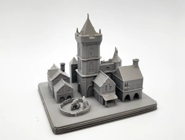 Miniature place de village (sans supports)