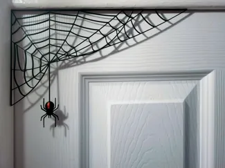 Spider and spiderweb Halloween decor