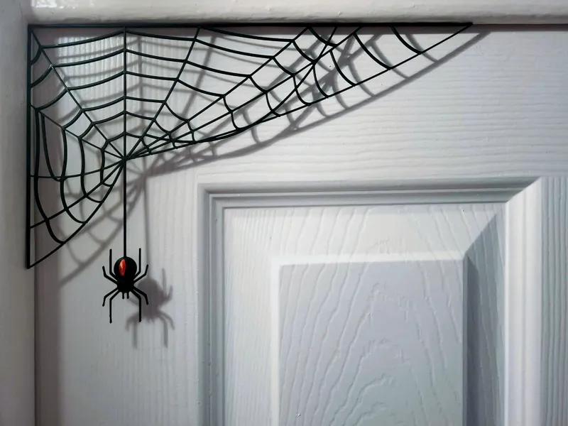 Spider and spiderweb Halloween decor