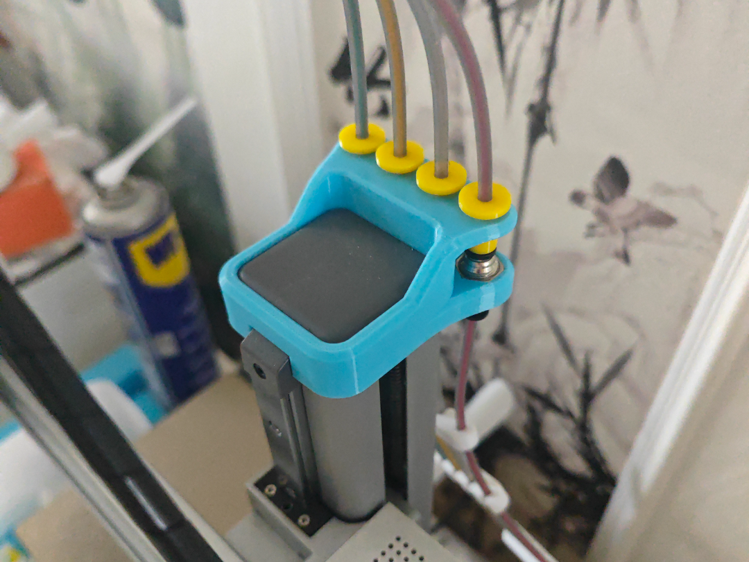 A1 mini Z-axis top feed tube mount V2 by 悠悠小孜然（全球站