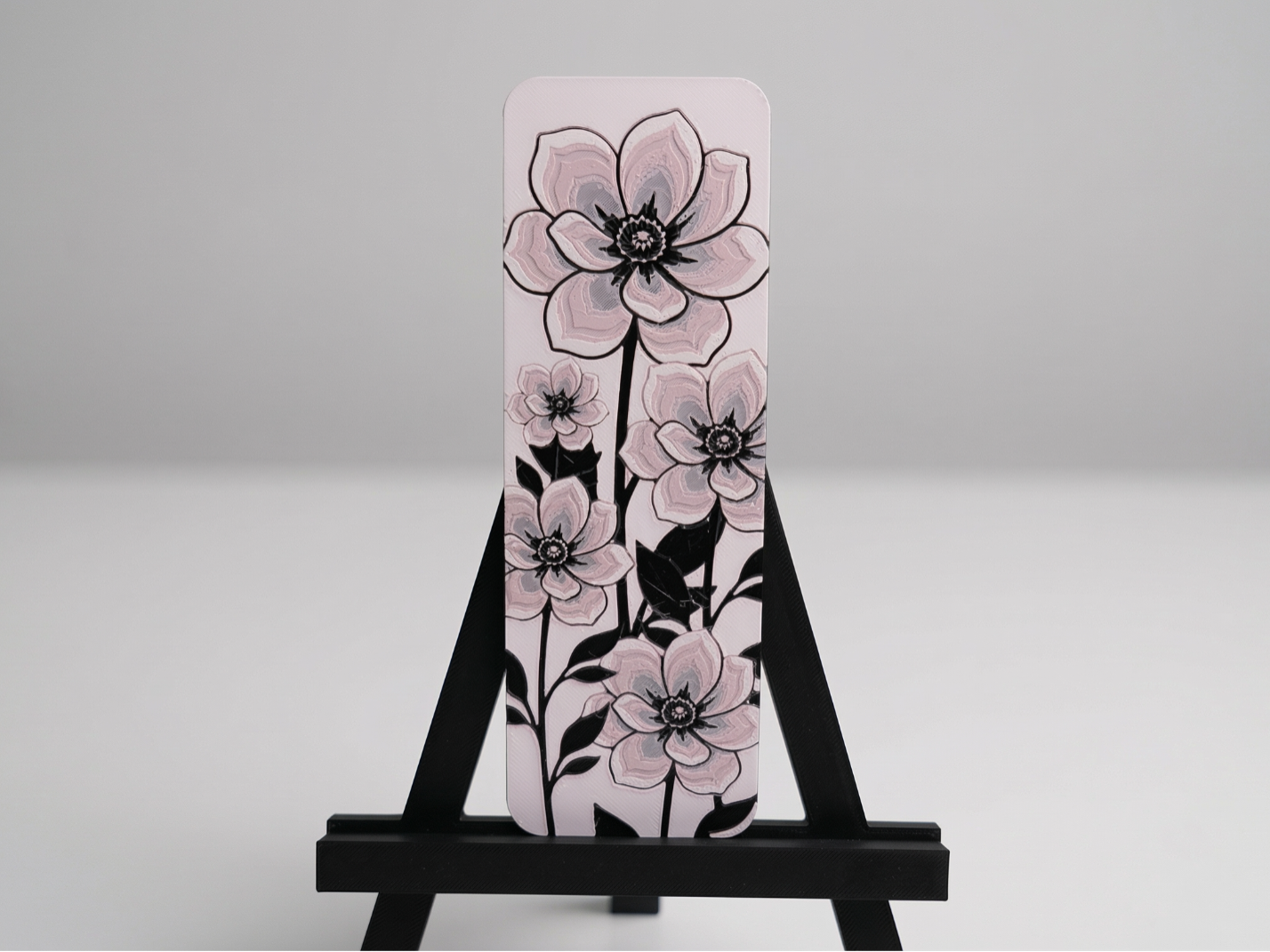 Elegant Floral Bookmark (HueForge)