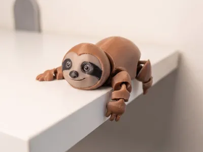 Flexi Sloth Monitor and Shelf Decoration