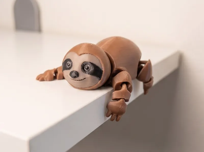 Flexi Sloth Monitor and Shelf Decoration