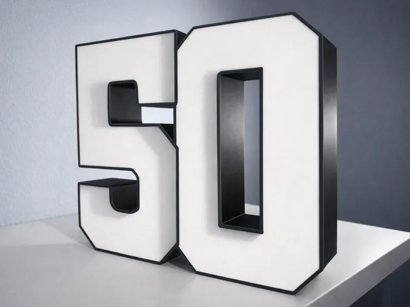 50th Birthday/Anniversary Lamp