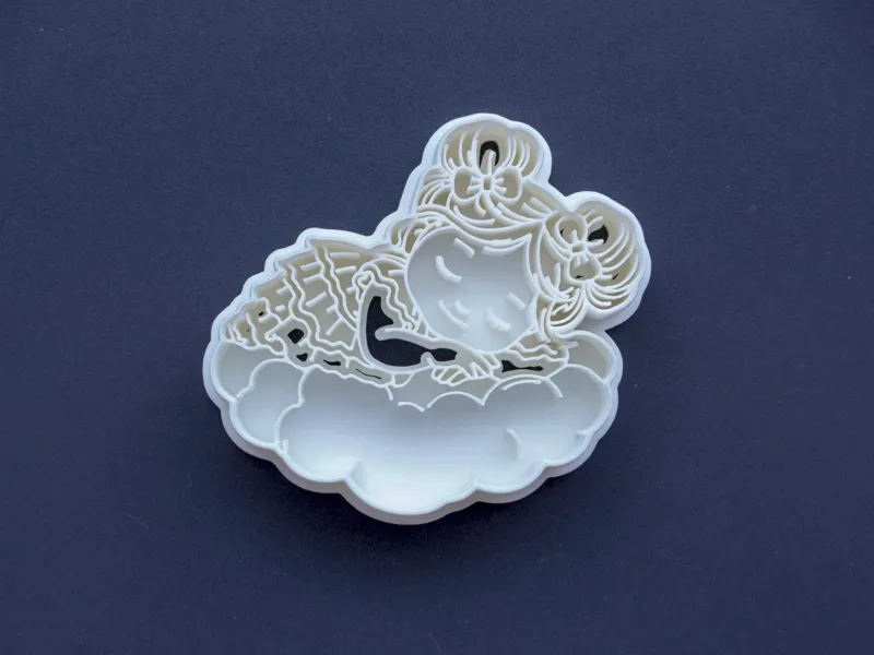 Baby Girl on Cloud Clay Cutter Magnets Charms