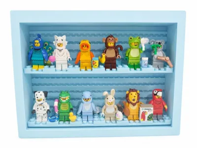 Enclosed minifig display case