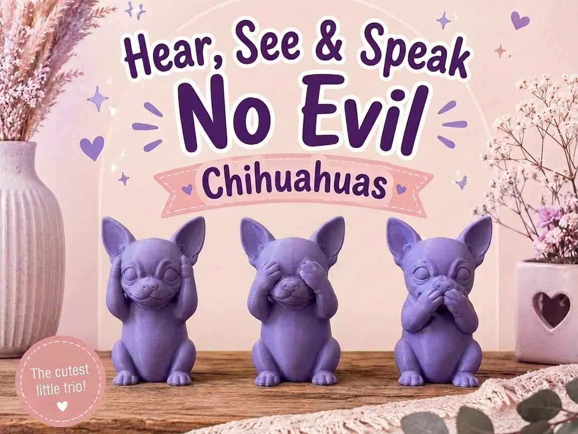 Hear, See & Speak No Evil Chihuahuas