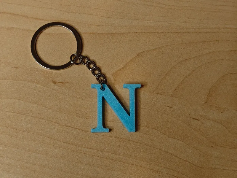 N letter keychain