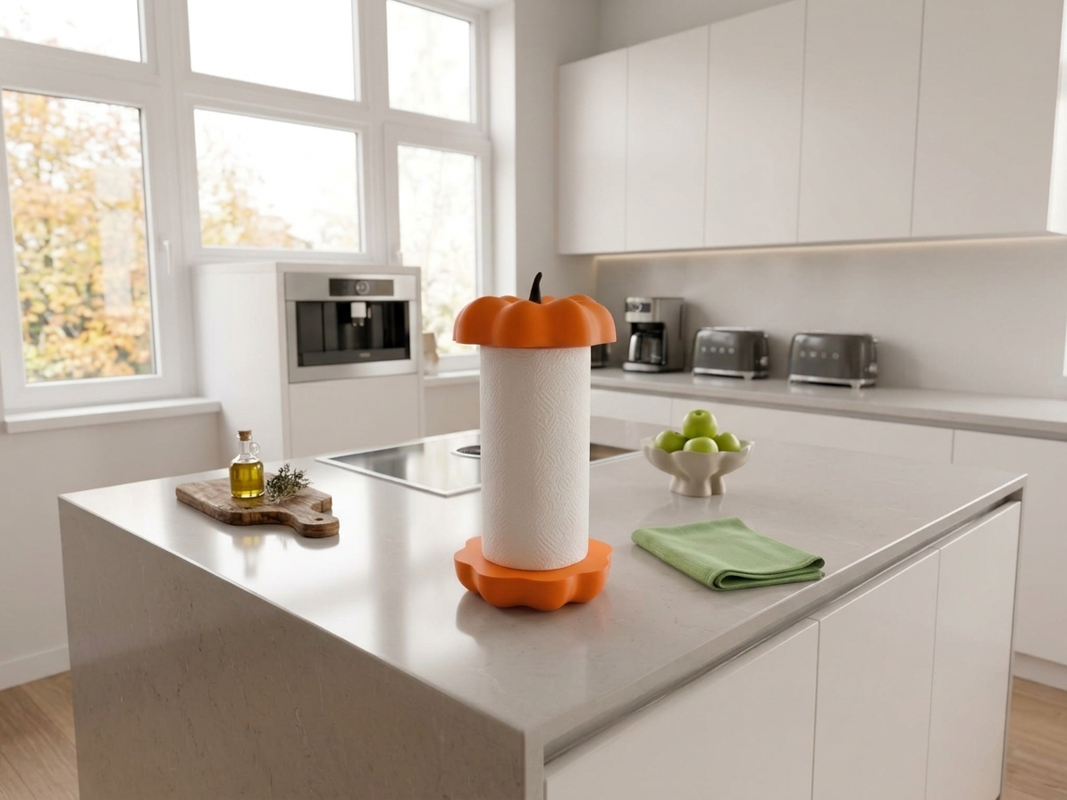 Pumpkin Kitchen Roll Holder - Paper Towel Stand - 1