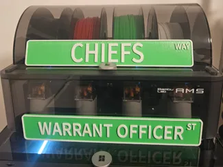 Warrant Officer Road-Way Signs
