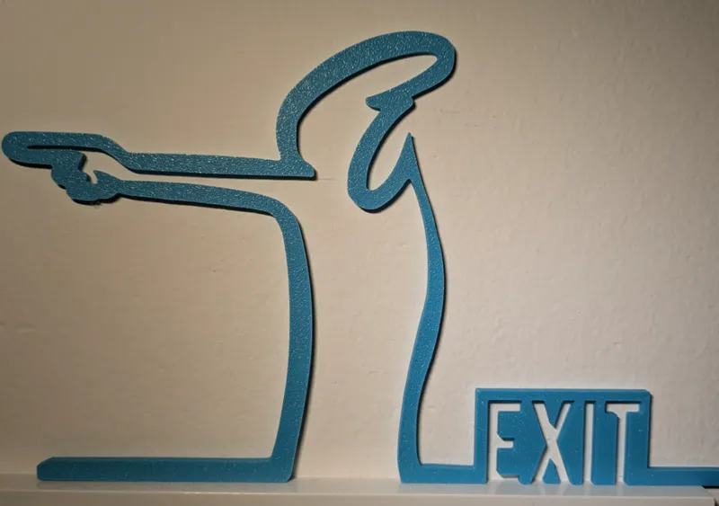 La Line Exit Sign Ausgang Schild