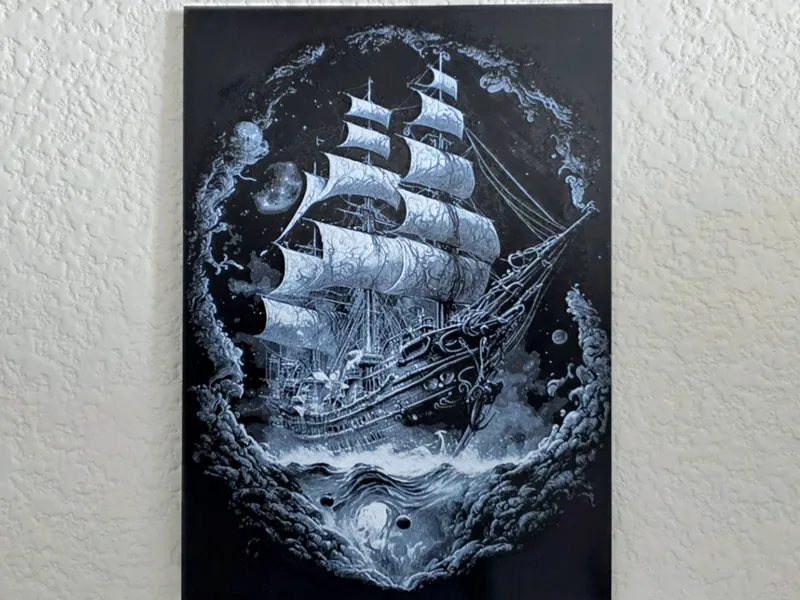 Random HueForge of a Pirate Ship