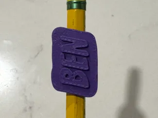 Custom #2 Hex Pencil Name Badge