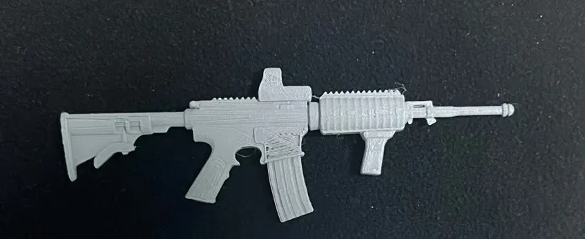 Miniatura 1 do modelo 3D 游戏M4 步枪枪模 缩小比例模型