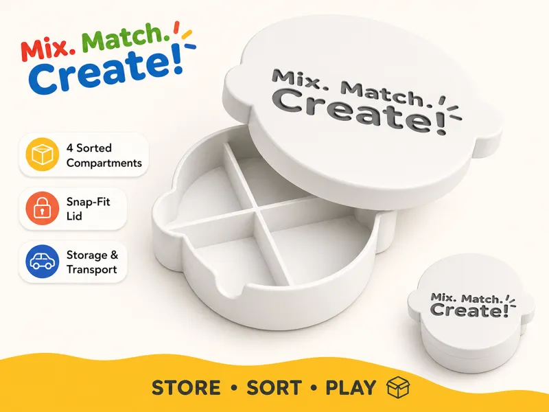 Modular Face Puzzle- Storage Box