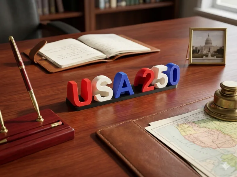 USA 250 Commemorative Plaque - No AMS