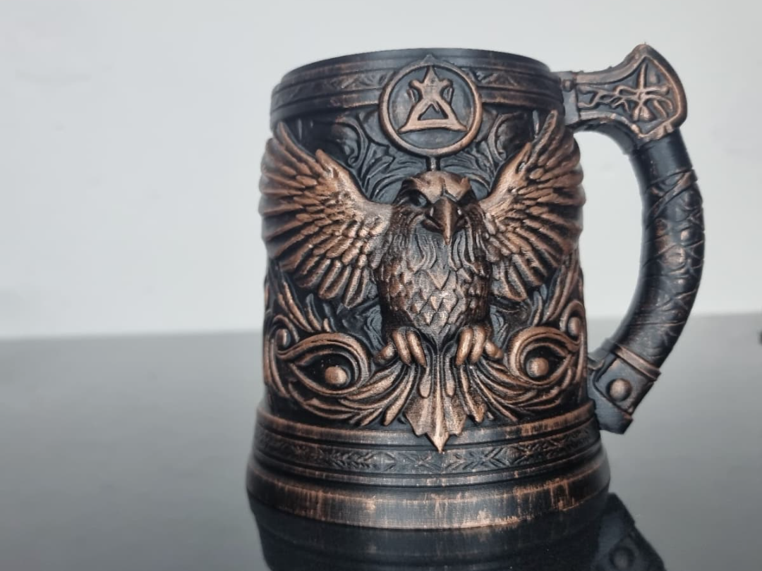 Porta-Latas Nórdico — Corvo de Odin