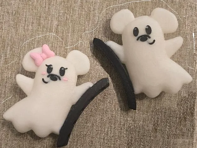 Ghost Mickey & Minnie magnetic ears V2