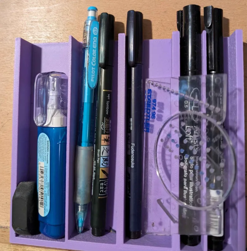 Simple Portable Pen Desk Tray