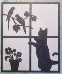Décoration murale chat à la fenêtre — photo 2