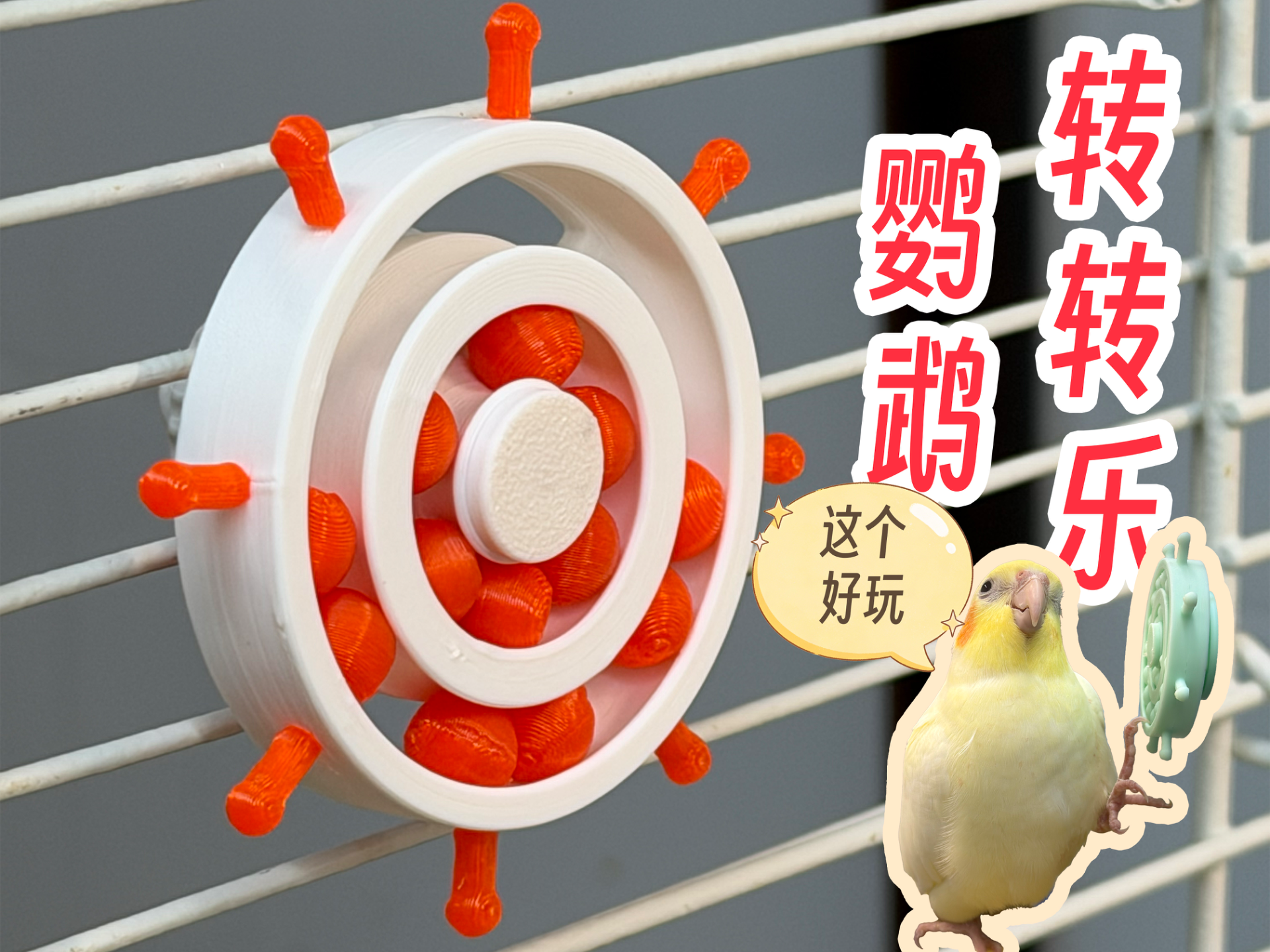 Miniatura 1 do modelo 3D 鹦鹉转转乐