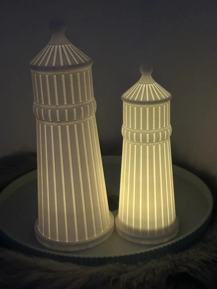 Led Lighthouse Model ribbed nautical LED lighthouse - Free 3D Print Model - MakerWorld