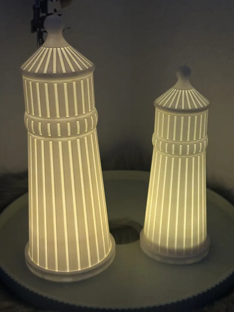 Led Lighthouse Model ribbed nautical LED lighthouse - Free 3D Print Model - MakerWorld