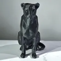 Sculpture décorative de lionne low poly — photo 4