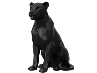 Leona decorativa Low Poly